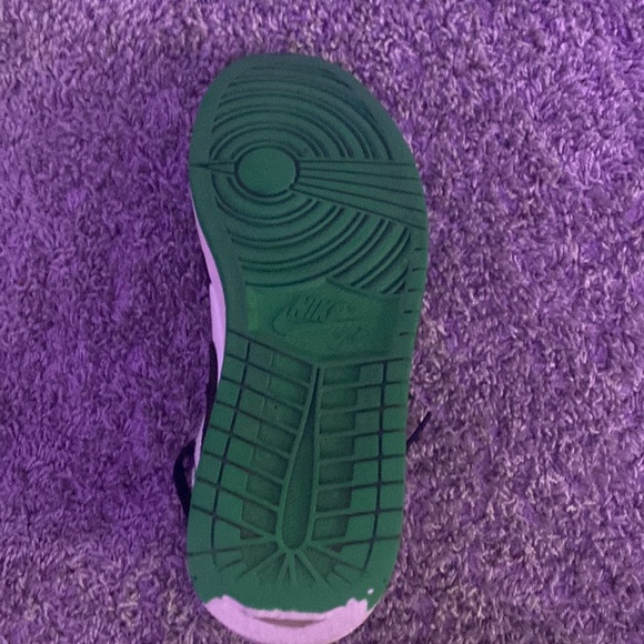 Air Jordan 1 Mid SE Oakland White Laser Orange Green M SIZE 9 - Picture 5 of 6